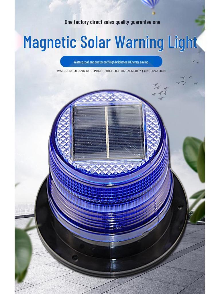 Magnetic Mount LED Solar Strobe Light for Car Roof & Traffic Barriers