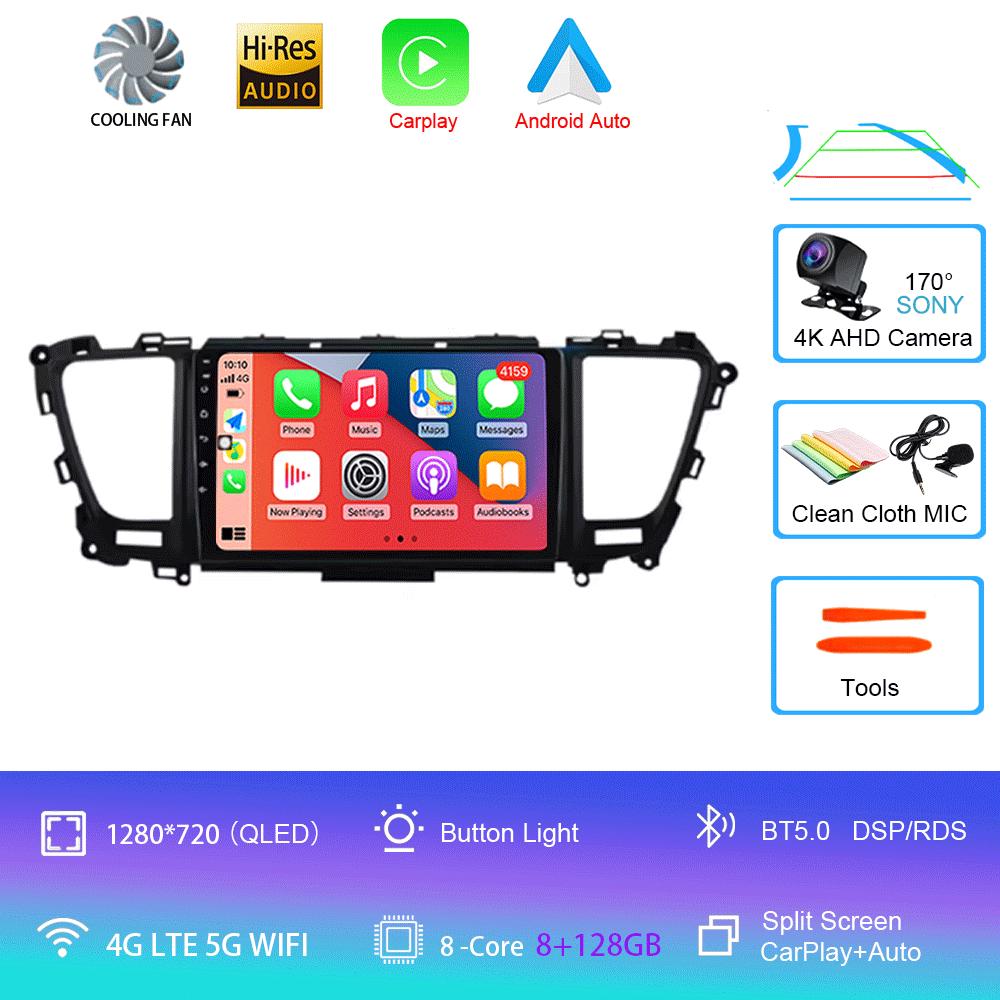For Kia Carnival YP Sedona 2014 2015 2016 2017 2018 2020 2 Din Multimedia Android 14 Car Radio 4G Wifi GPS DVD BT Carplay