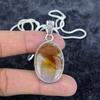 Montana Agate Gemstone Handmade 925 Sterling Silver Jewelry Pendant 1.93" M-2939