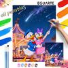 Oil Paint Digital Painting Art Kit Donald Daisy Carousel Night Sky FillIn Painting Home Decor