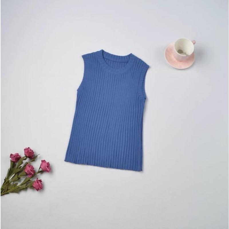 14/5000 Women's Summer Slim Knit Casual Short Vest