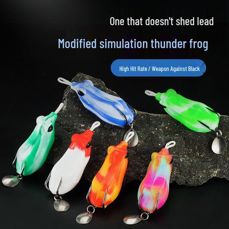 Kan Oluklu Kancalı Geliştirilmiş Silikon Kurbağa Yem