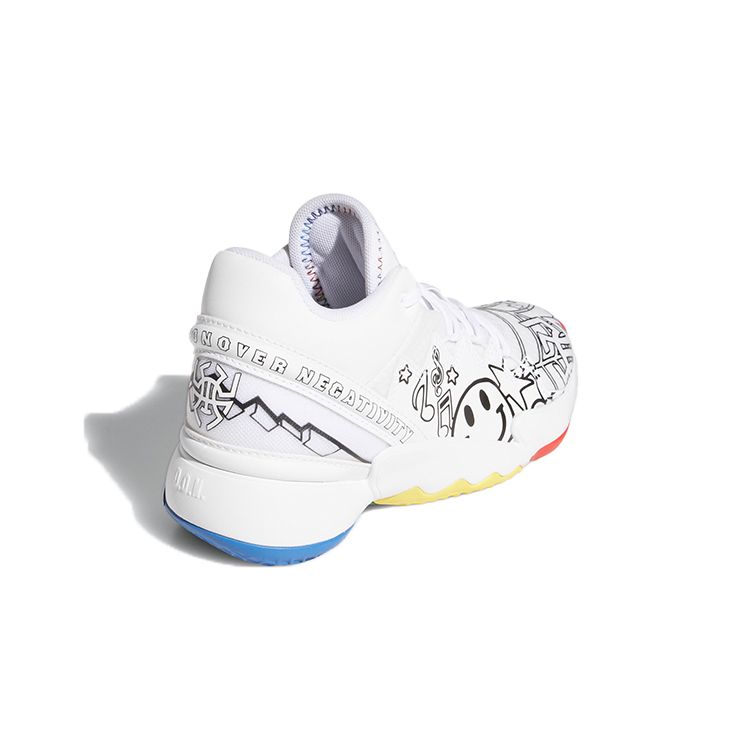 adidas DON. Numărul 2 Determinarea Copiilor Mici Asupra Negativității Adidași pentru Copii Alb Încălțăminte-Alb Roșu G57972
