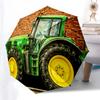 Traktor Auto Thema Faltbarer Regenschirm Mode Automatik 8 Eisenrippen Kunststoffgriff Faltbarer Sonnenschirm Perfekte Weihnachtsgeschenke