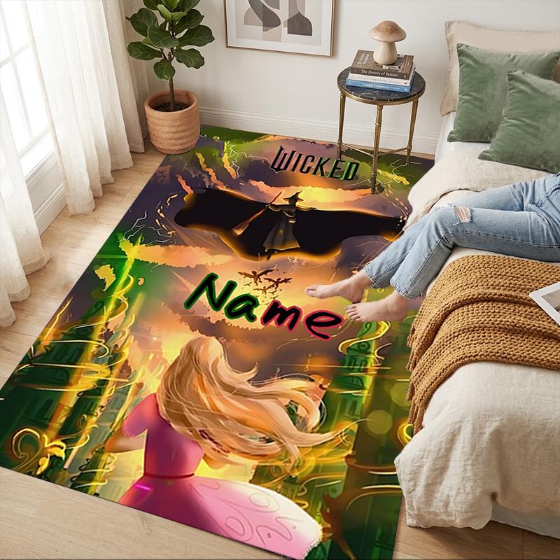 Personalized Name Light Shadow Living Room Non-Slip Area Rug Soft Carpet for Bedroom Playroom Sofa Office Home Decor Doormat