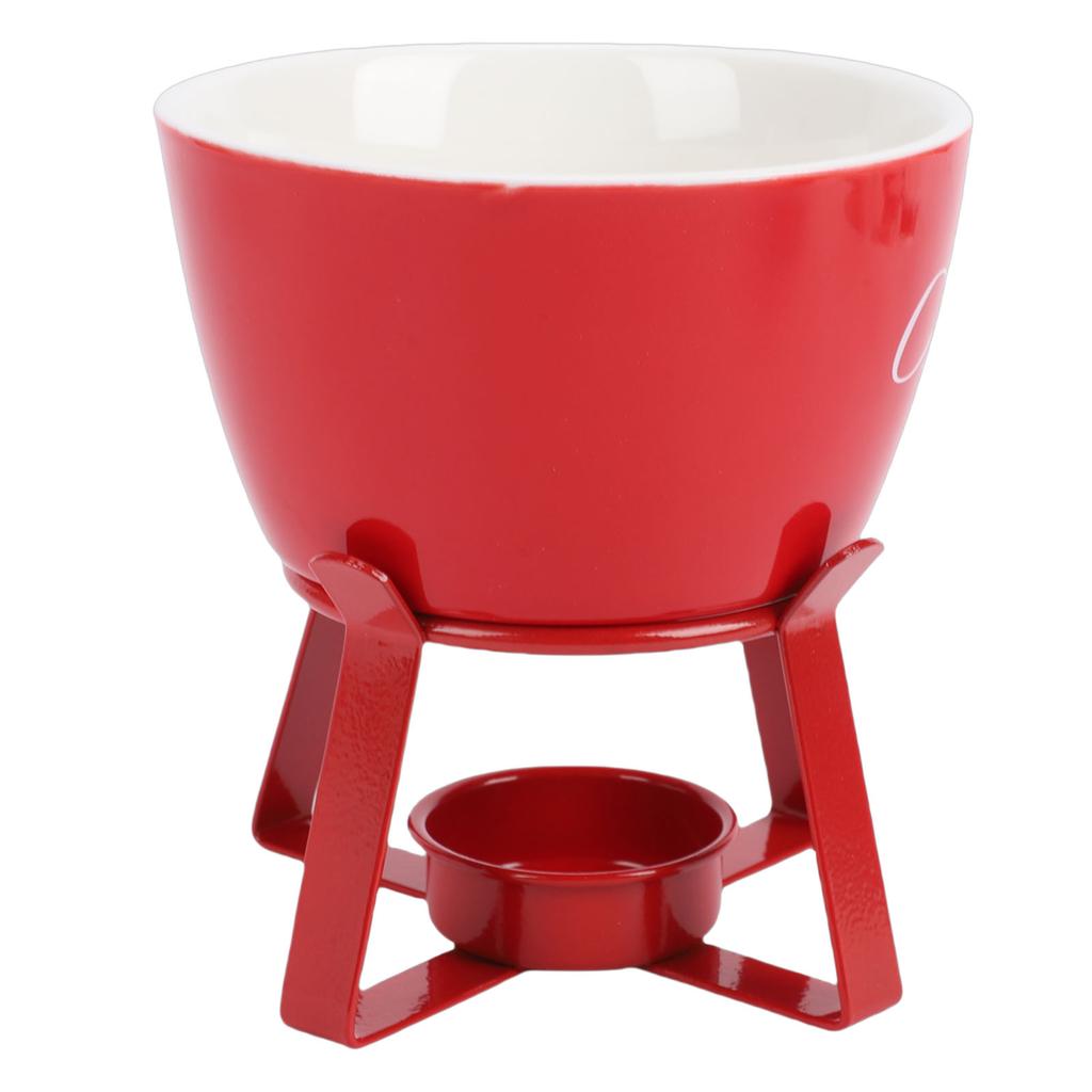Tazza Fonduta Cioccolato Scalda Burro Ceramica Tazza Scioglimento Cioccolato con Forchetta per Cucina di Casa