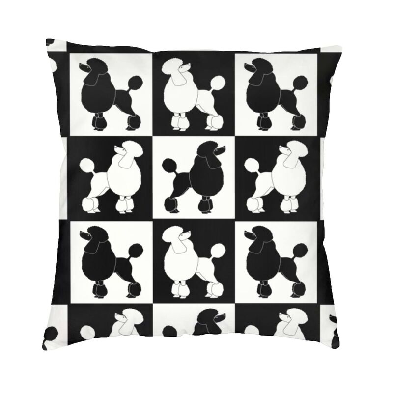 Husă de pernă cu grafică Pudel de lux 50*50 cm Poliester Pudel Dog Lover Husă de pernă pentru sufragerie Lenjerie de pat Canapea