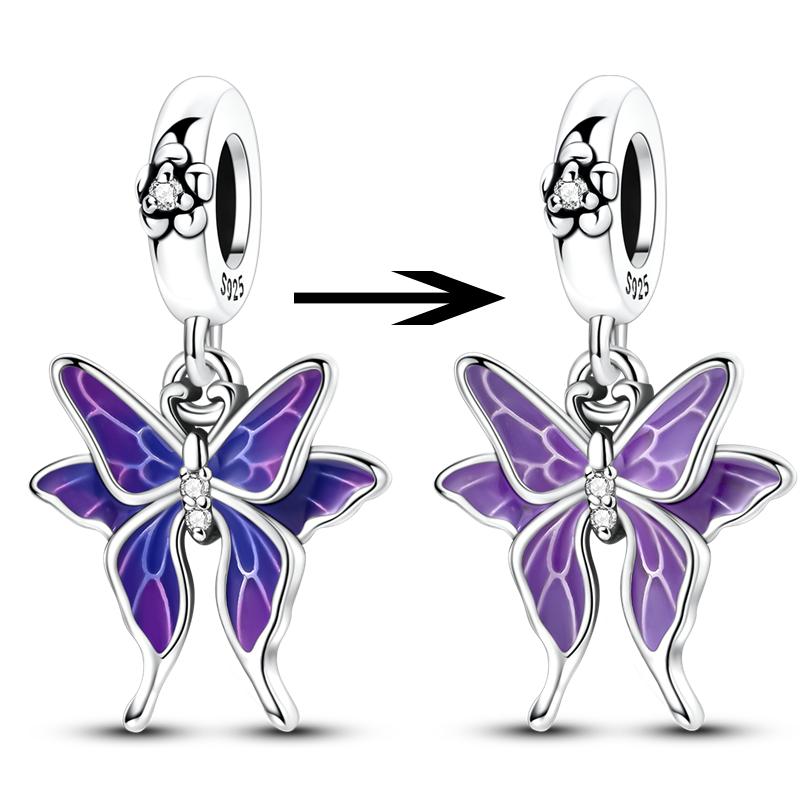 

Шарм Медь Тюльпан Бабочка Хамелеон Подвеска Бусины Подходят для Оригинального Браслета для Женщин DIY Изготовление Ювелирных Изделий Подарок