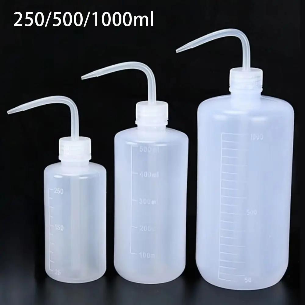 1Pcs Washing Clean Wash Bottle White Plastic Laboratory Measuring Bottles 250/500/1000ml Measurement Tattoo Squeeze Bottle