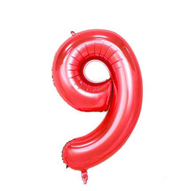 32-Inch Gradient Color Aluminum Foil Number Balloons - US Version