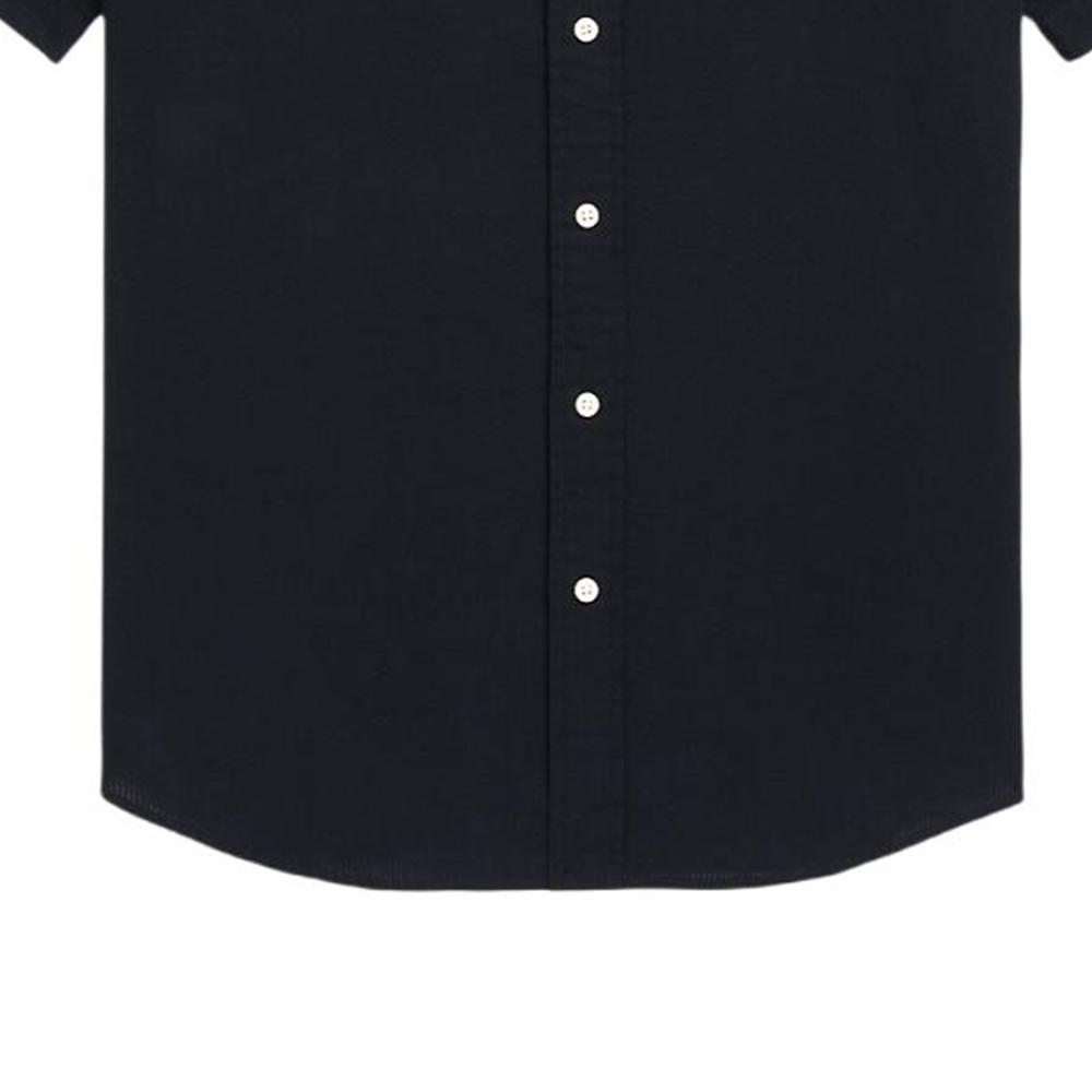 Polo Ralph Lauren Solid Color Pony Embroidered Loose Fit Short Sleeve Shirt Men Shirts Black MNPOWOV1N820745-001