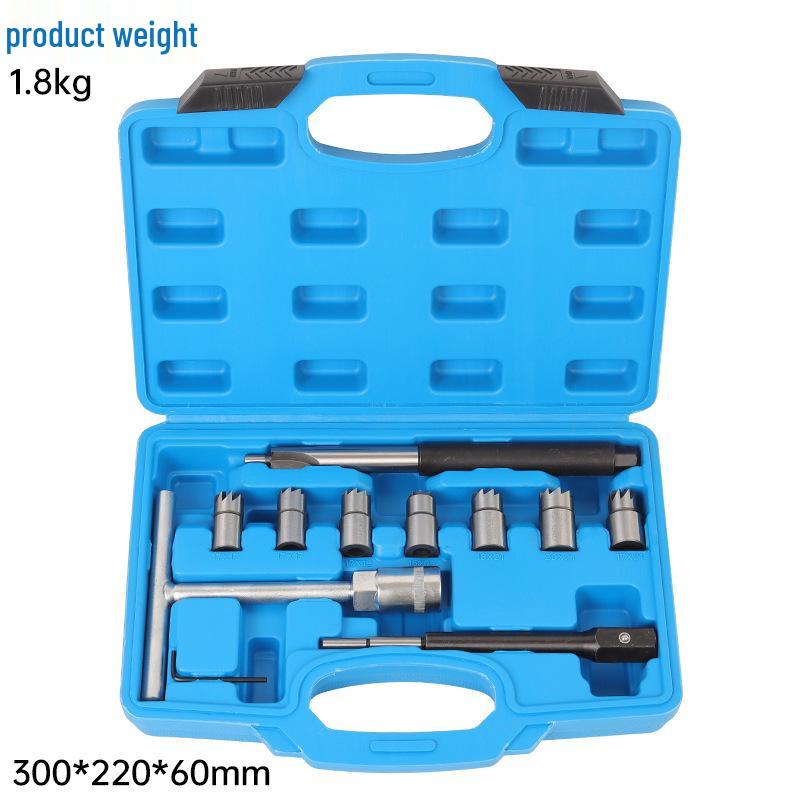 Diesel Injector Seat & Valve Cleaning Reamer Set: 6, 7, 11, 17 Pieces