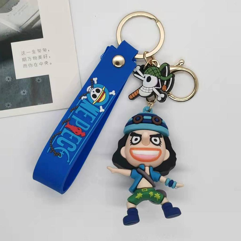 Creative Cartoon One Piece Doll Series Keychain Couple Bag Car Keychain Accessories Gift Wholesale Y2k Fashion Toys Anime