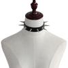 PU kožený gotický náhrdelník obojok Sexy špica okrúhly prsteň Kľúčna kosť Punk Rock Retiazka Choker Opasok Nastaviteľný golier Choker Cosplayer Halloween doplnok