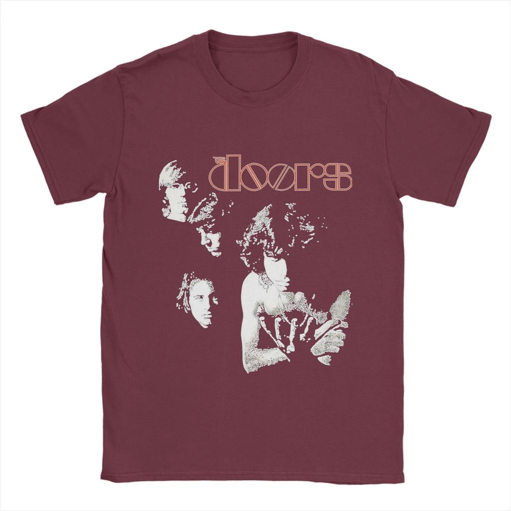 The Doors   Men T Shirt Vintage Music   Funny Tee Shirt Short Sleeve Crewneck T-Shirt Pure Cotton 6XL Tops