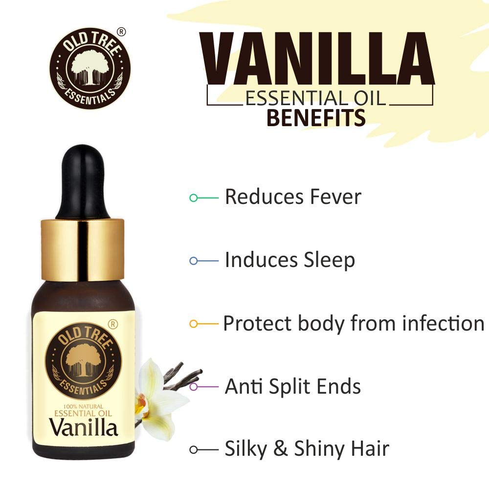 Old Tree Vanilla Essential Oil for Home Fragrance (15ml) - Essential Oil for Skin, Face, Hair, Diffuser, Candle Making -