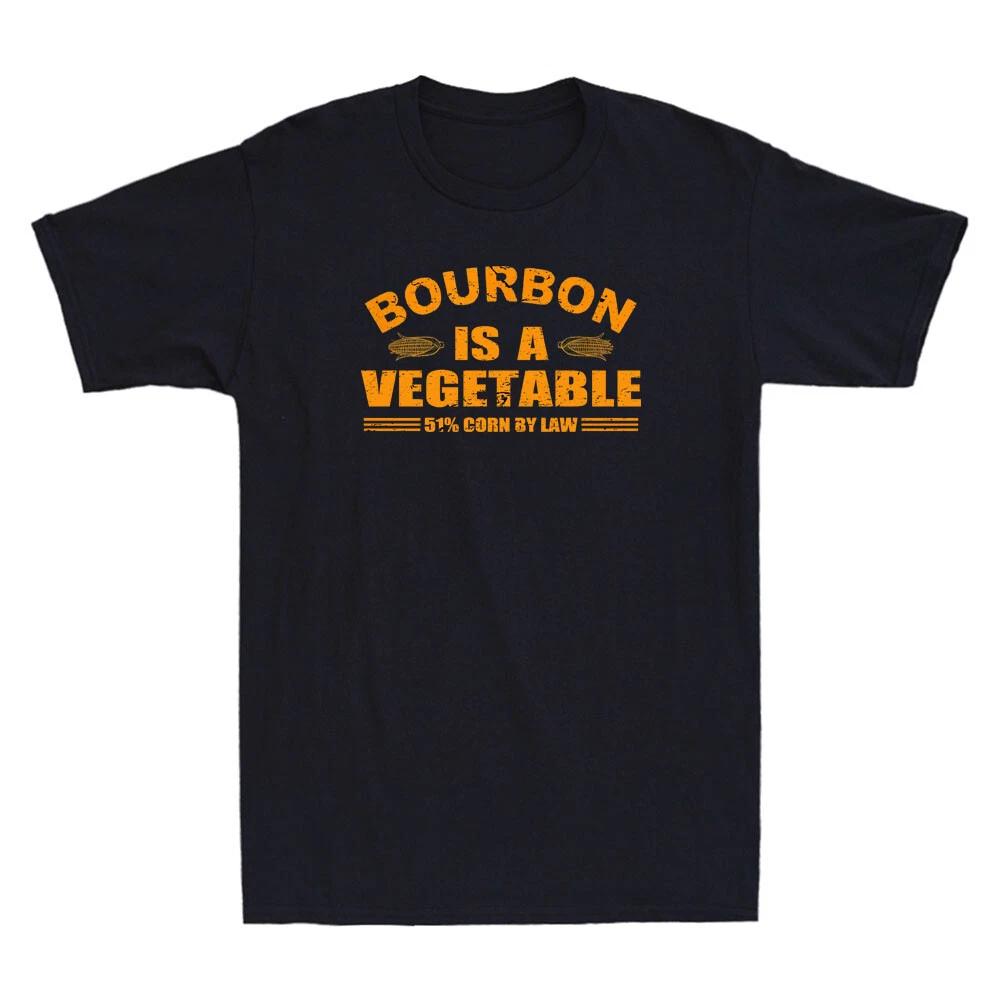 Bourbon is a Vegetable Whiskey Bourbon Drinking Funny Corn Vintage Men s T-Shirt L