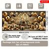 2D Luxury Black Gold 60th Birthday Backdrop Banner Large Size Party Decor Background
