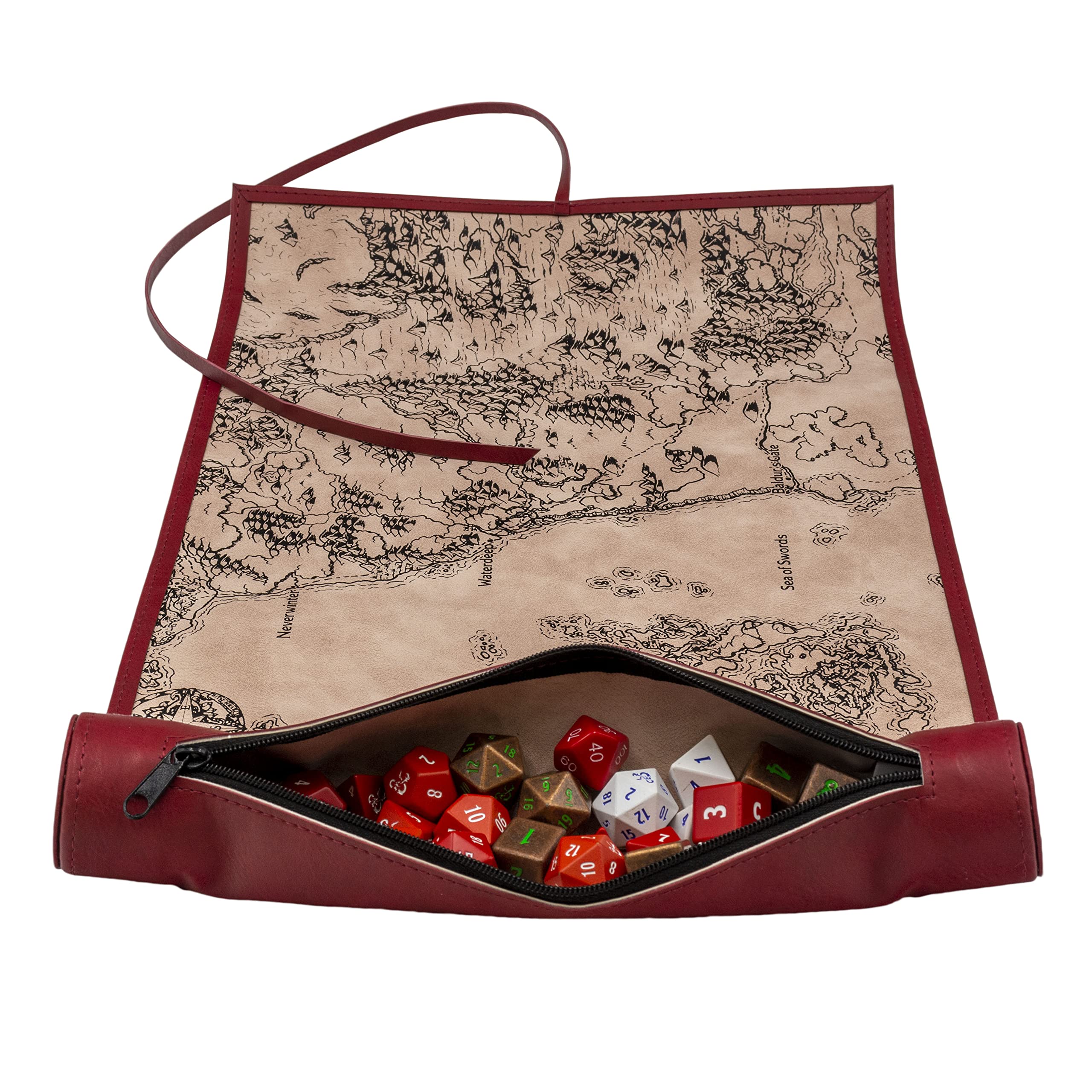 

Ultra PRO Dungeons Dragons Коврик для игры Ultimate и мешок для кубиков в одном Удобный доступ Максимальная играбельность для ролевых игр MTG и D&D