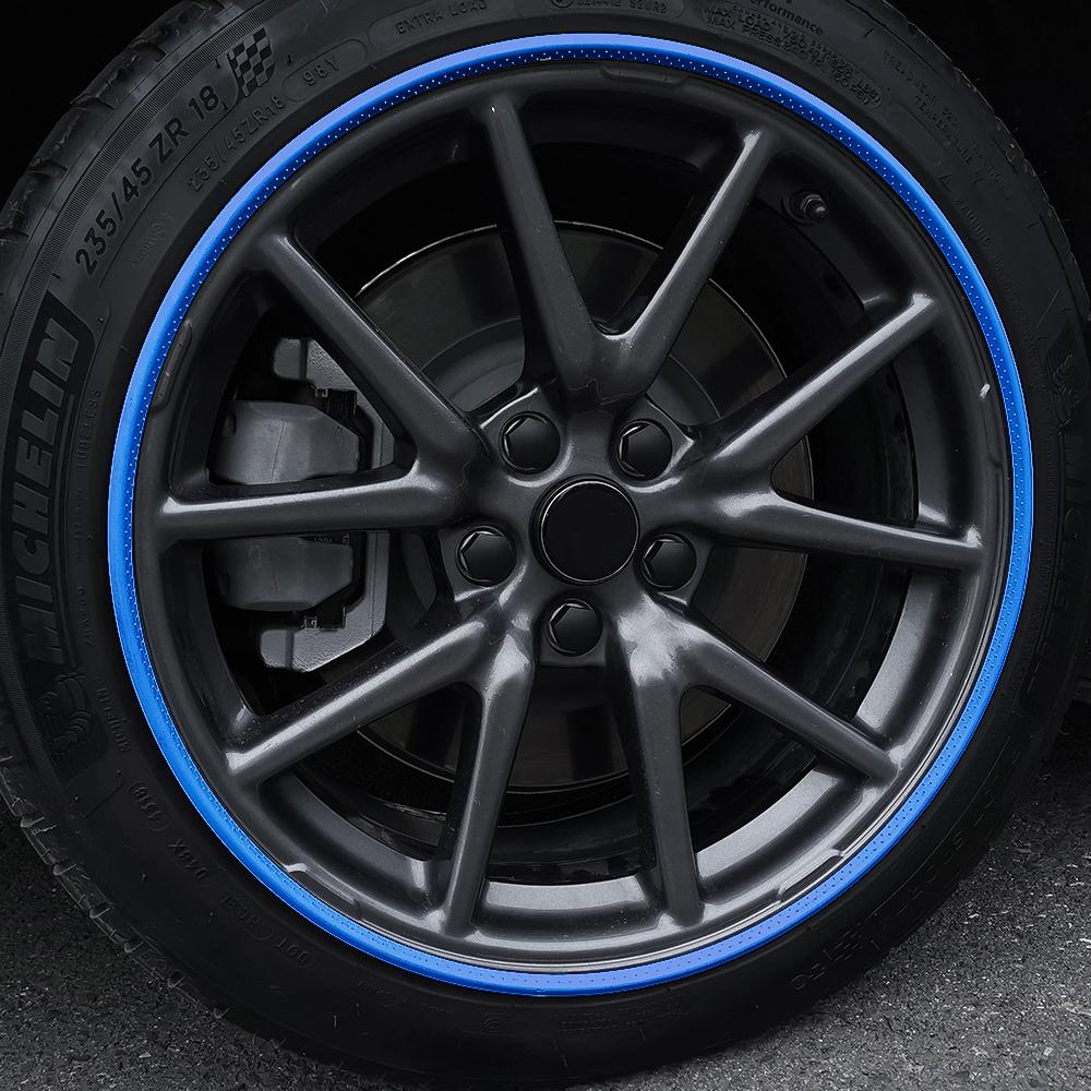 4PCS 21inch Car Wheel Rims Protector Decoration Strip Tire Guard Line Rubber Trim For Tesla AUDI BMW Ford Toyota Seat Volkswagen