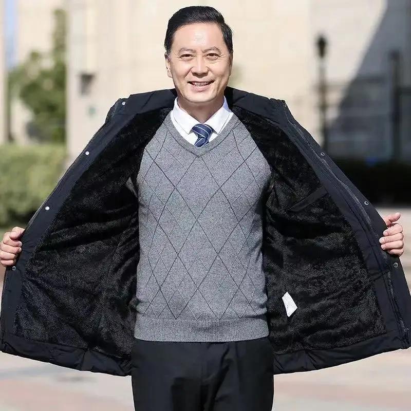 Winter Men's Jacket Thickened Warm Waterproof Hooded Jacket Windproof Jacket