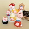 8pcs Sweet Cartoon Pig Doll Miniatures Ornament Resin 8Pcs/Set Mini Figures Crafts 3D DIY Small Ornaments Pendant Accessories