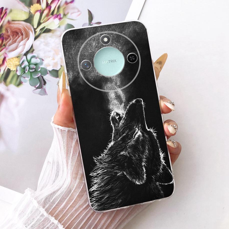 6.8" Case For Honor X9c Smart 5G Cover Cool Fashion Dragon Lion Wolf Cartoon Soft Silicone Phone Cases For HonorX9c Smart Bumper