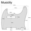 Musiclily Pro 5-Hole Telecaster Pickguard, Made In Japan for Fender Japan Tele Electric Guitars, Black, 1 Piece
