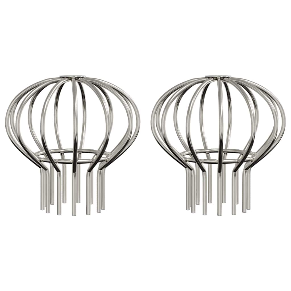 Gutter Leaf Guard 2 Pcs Silver 75 Mm Stainless Steel