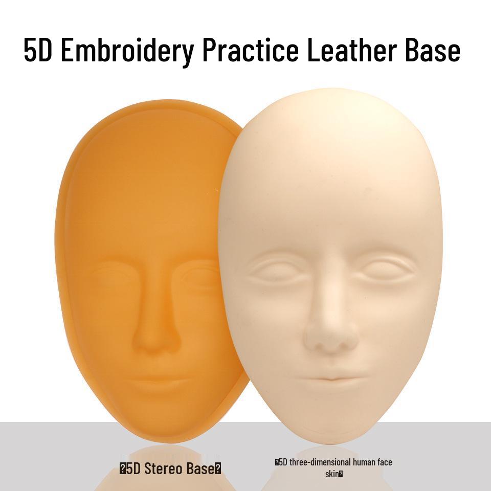 

5D Силиконовая кожа для практики макияжа всего лица для полуперманентного макияжа: Симуляция татуажа бровей, подводки для глаз и губ 5D Full Face Skin