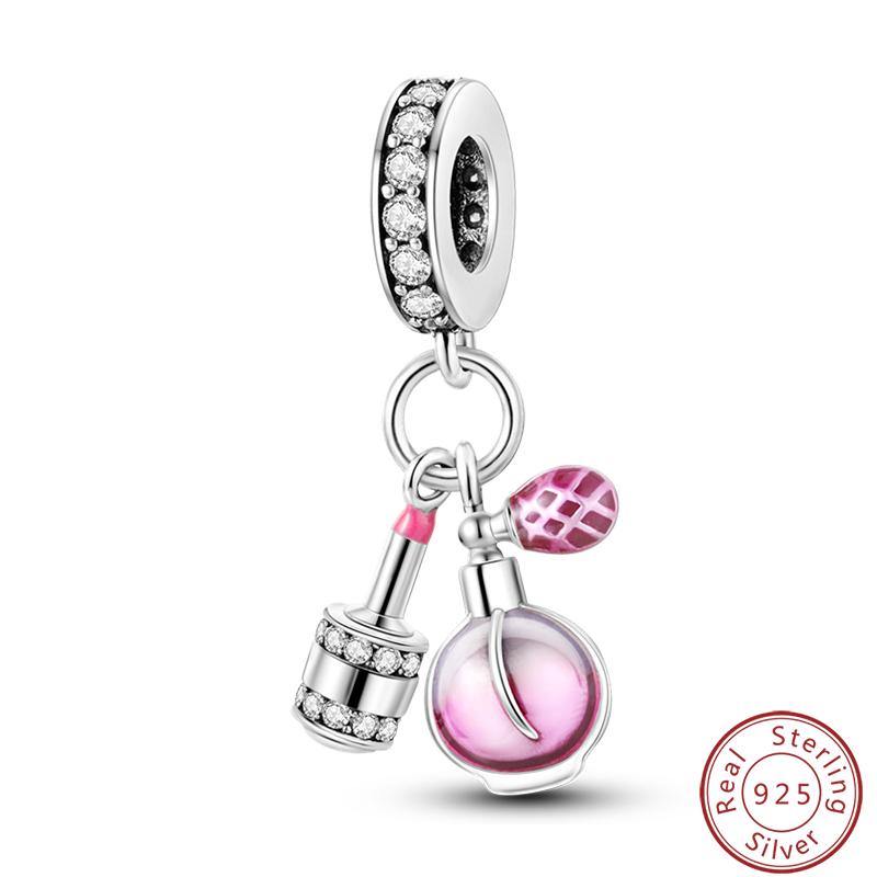 Copper Perfume Bottle High Heels Princess Dress Fashion Romantic Charms Beads 3Mm Diy Fine Jewelry Making