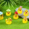 Luminous Cartoon Duck Keychain Pendant - Creative Resin Street Figurine Mini Accessory