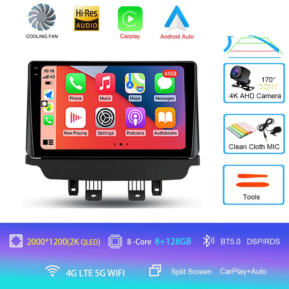 Car Radio Android 14 Carplay Auto For Mazda CX-3 CX3 Mazda 2 DK 2014 - 2021 Multimedia Player GPS Navigation 2din WIFI+4G Stereo