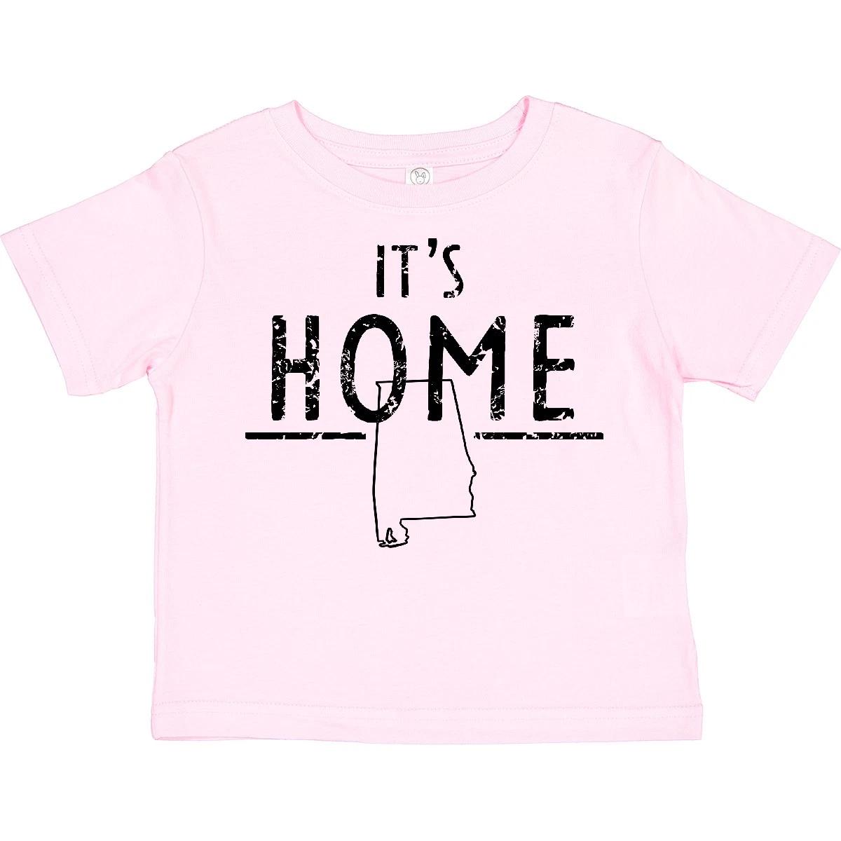 Inktastic It s Home- Alabama State Outline DIstressed Text Toddler T-Shirt Born 100