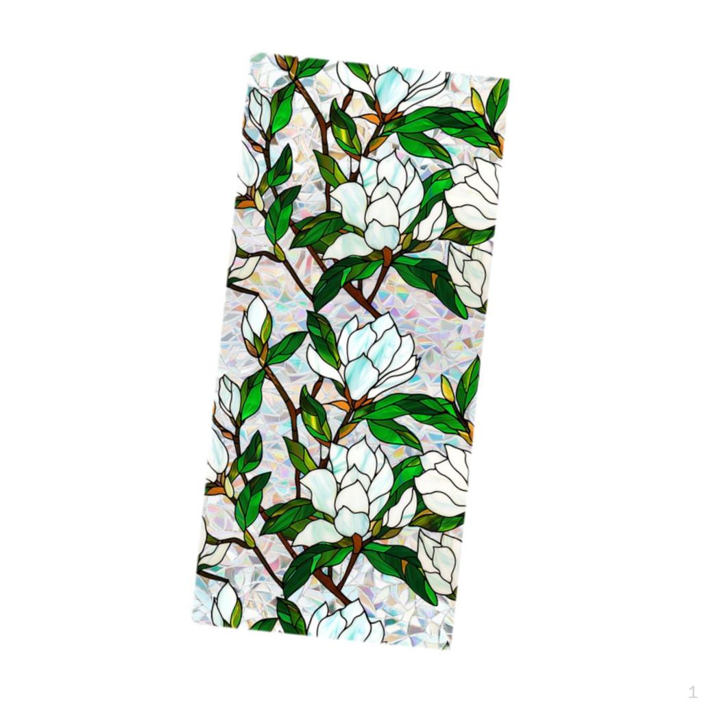 Flower Design Window Cling Glass Sticker Decal for Car and Home Decor