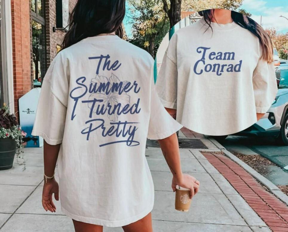 

Футболка Команда Конрад Літо, коли я стала гарною Бавовняна Унісекс Розмір S-3XL Футболка Подарунок Унісекс Футболка XXXL