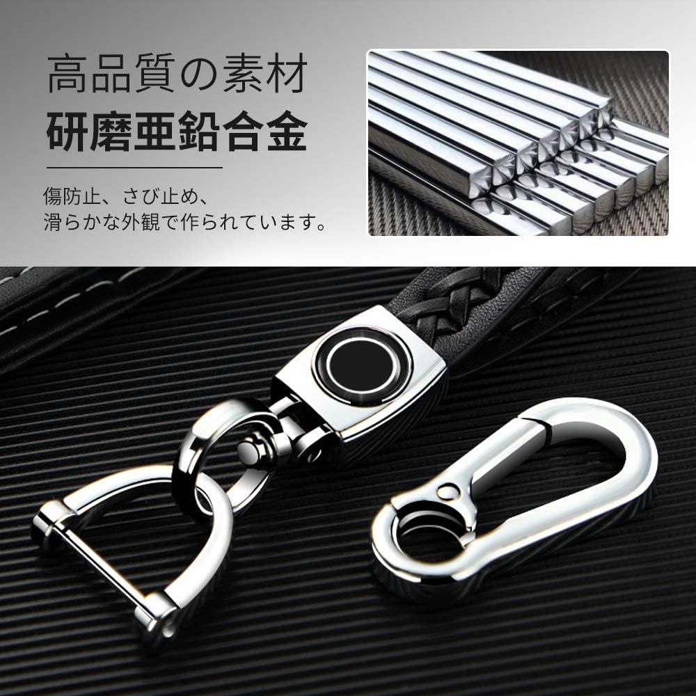 [Hunesuru] Compatible Keychain, Suitable for Lexus, Genuine Leather Car Key Chain, Lexus Black