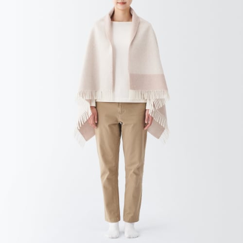 MUJI Wool Reversible Blanket Pink 80ÁE30cm 83437602