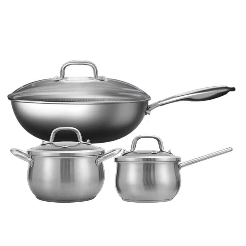 Kangbach Platinum 3-Piece Stainless Steel Cookware Set
