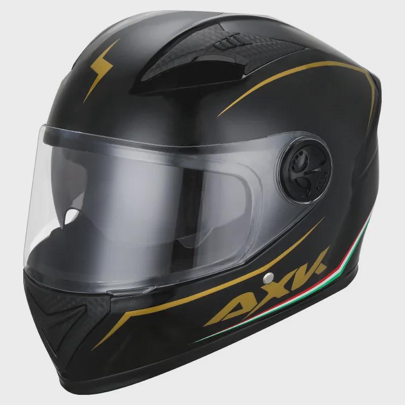 Men's Electric Bike Winter Full Helmet: Motorcycle Style, Safety Certified.