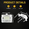 2PC White 6000K LED Rear License Plate Light for Mercedes Benz C-Class W204 2D/4D/5D 2007-2011 W205 2014-up