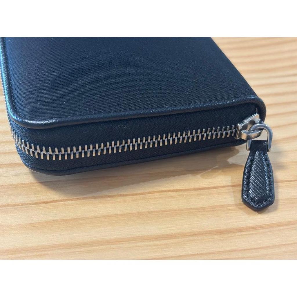 Used 【New Unused】Prada Round Zipper Long Wallet TESSUTO 1ML506 Black