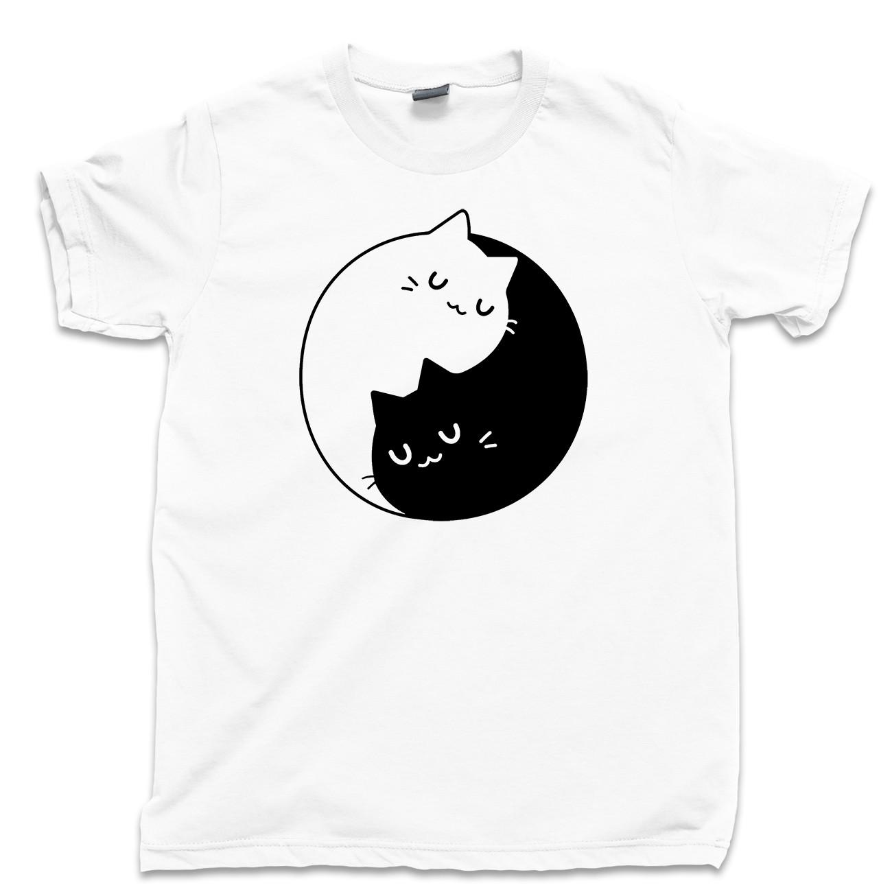 Yin Yang Cat T Shirt Mother Of Cats Pet Toy Puss Boots Feline Purring Furry Tee XXXXL