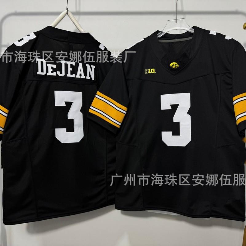 2026 Iowa Hawkeyes 3 Embroidered Football Jersey Team Sports Uniform Men Women