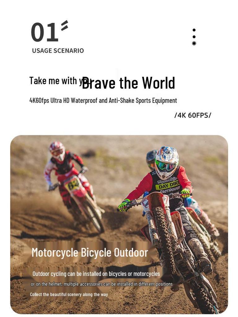 4K Waterproof WiFi Action Camera with Dual Touch Screens & Anti-Shake