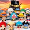 New ONE PIECE Sun God Nika Luffy Micro Building Block Chopper Ace Buggy 3D Anime Model Assembly Mini Bricks Figure Toys For Gift
