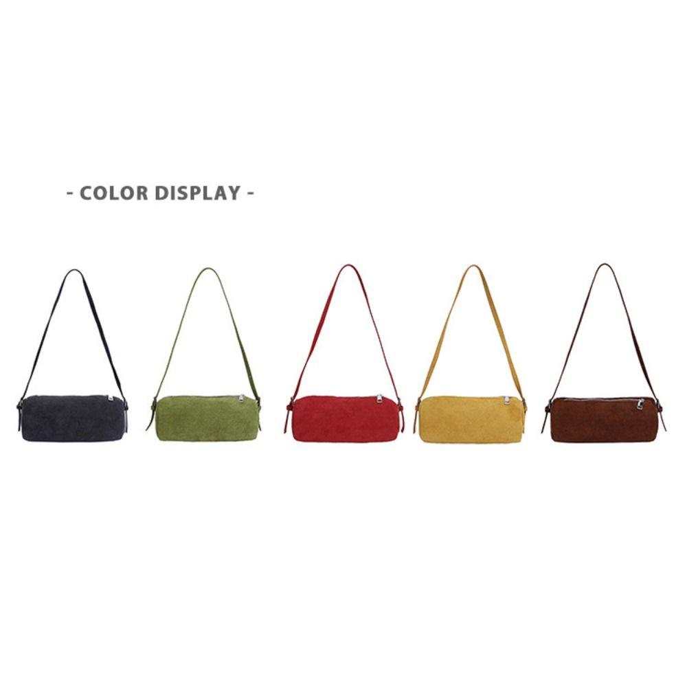 Handbag Suede Pillow Handbag Shoulder Bag Solid Color Tote Bag Casual Slouchy Hobo Bags  Holiday