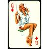 Custom Aluminum Tin Sign Art - Vintage Playing Cards and Women Wall Decor