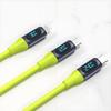 240WFast Charging USB C Cable with Digital Display Power Meter For iPhone 15 16 Xiaomi Samsung Huawei Phone 1.5M Liquid Silicone
