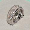 Anello Cerchio in Zircone con Intarsio Completo - Accessorio Moda Unisex